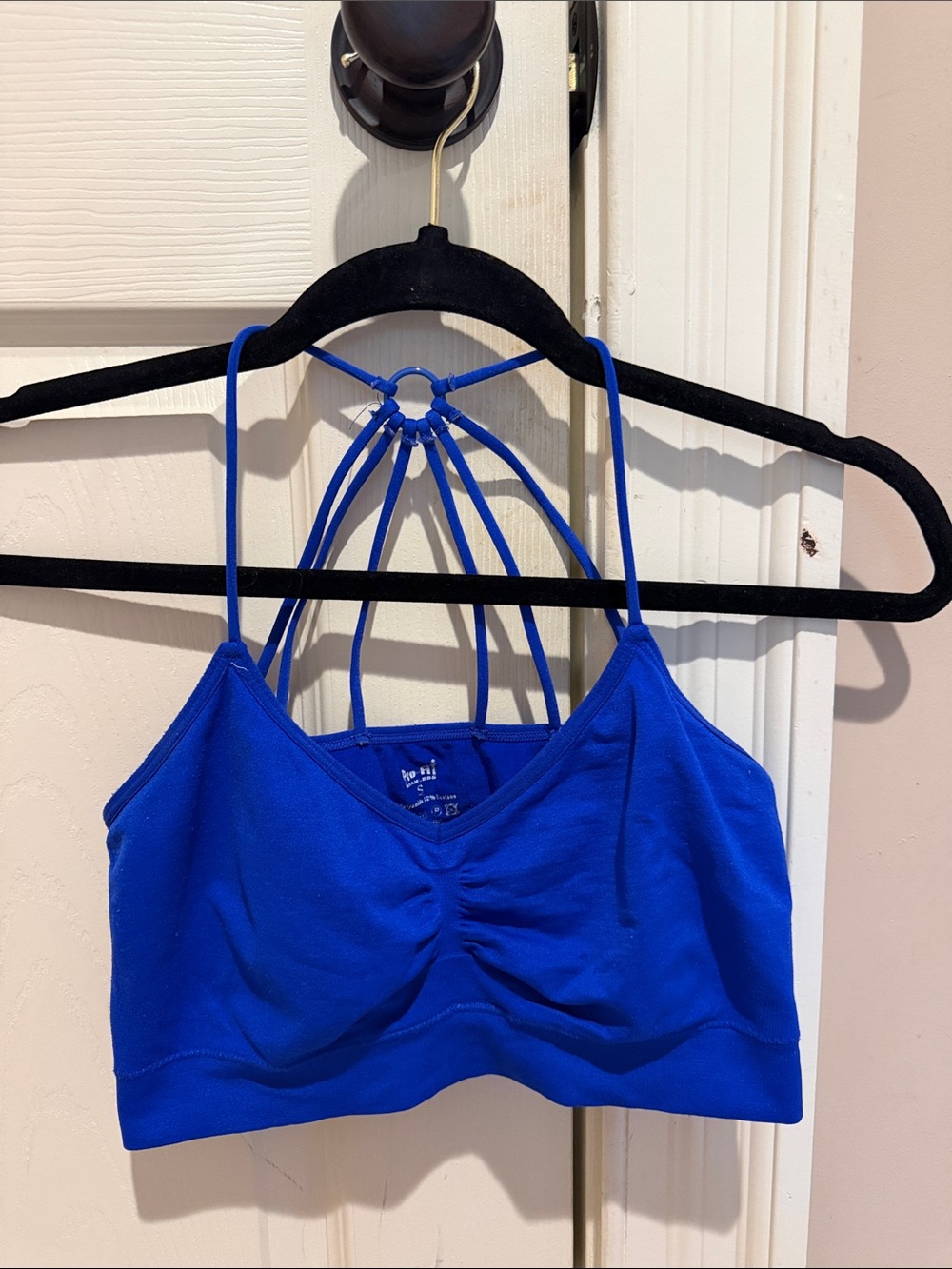 Women's Strappy Sports Bra - Royal Blue